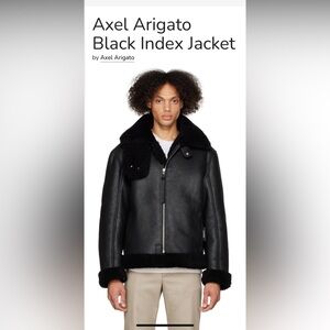 Axel Arigato Black Shearling Bomber Jacket